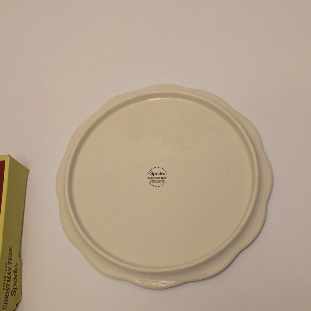Spode Christmas Tree Appetizer Plate with Knife